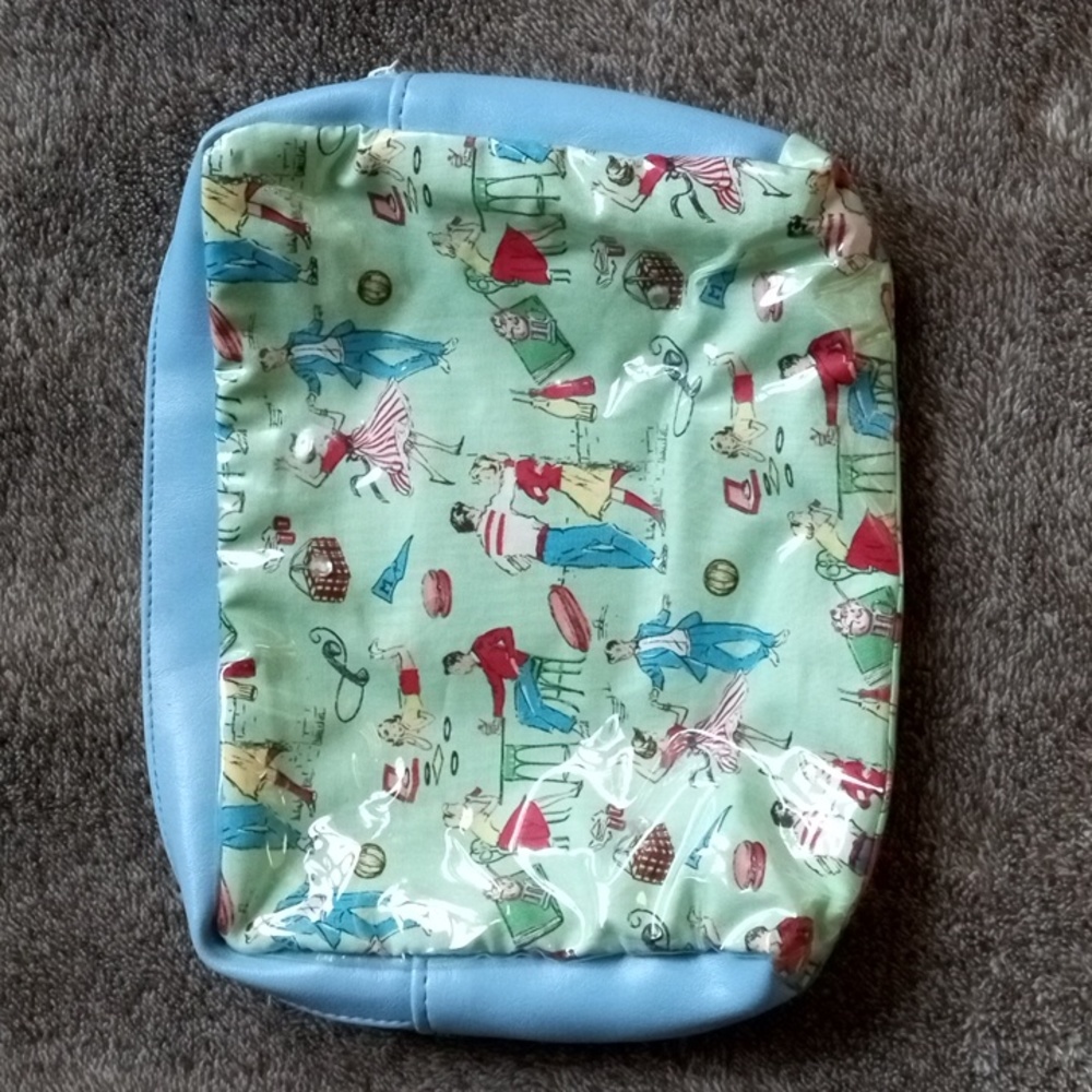 Atenti fifties pastimes zippered pouch for needlework, etc